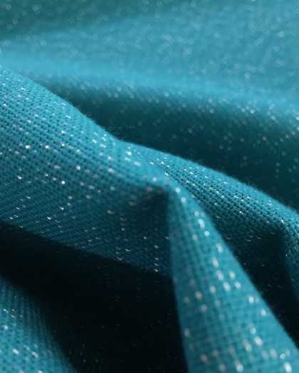 Tissu pailleté vert déco