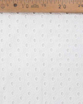 Broderie anglaise Circle time blanc -  Mercerine
