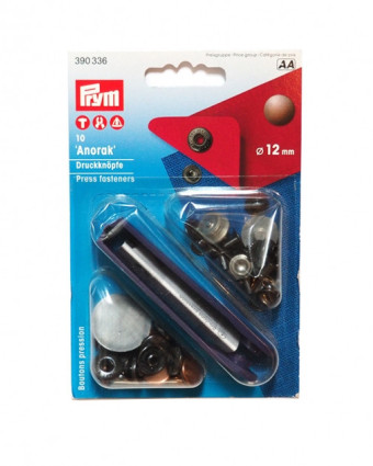 Bouton pression- 12mm- Anorak - Cuivre - Prym