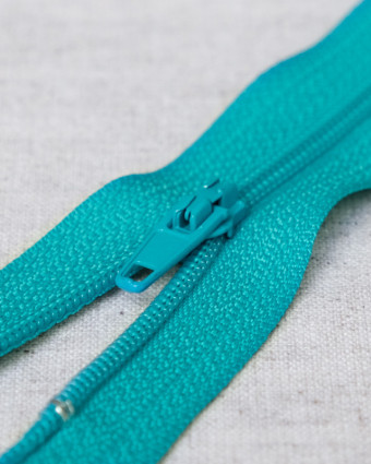 Fermeture bleu vert turquoise - non séparable