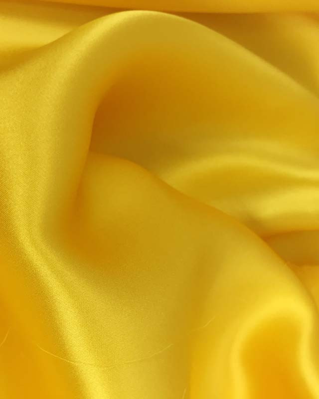 Satin de soie uni jaune Alicia - Mercerine