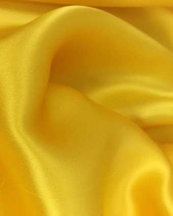 Satin de soie uni jaune Alicia - Mercerine