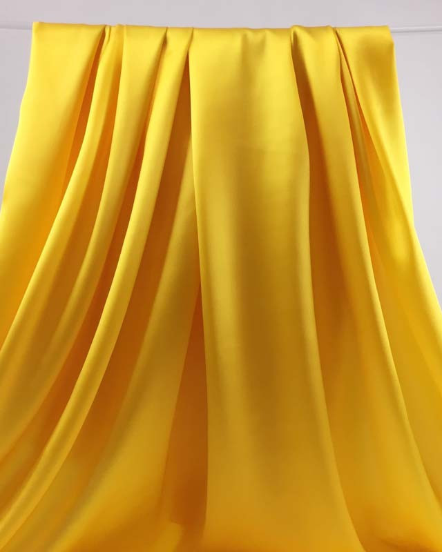 Satin de soie uni jaune Alicia - Mercerine