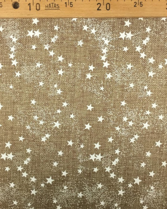 Toile de jute imprimée étoile neige - Mercerine
