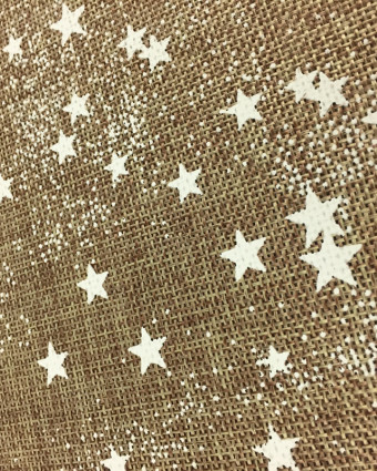 Toile de jute imprimée étoile neige - Mercerine