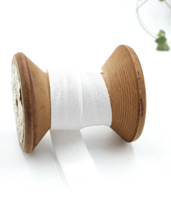 Biais Élastique Blanc x1 m – Finition Couture Extensible | Mercerine