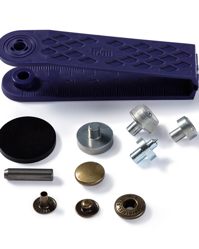 Bouton pression cuivré 12 mm et outils de pose 