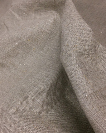 Toile de lin paillette d'argent