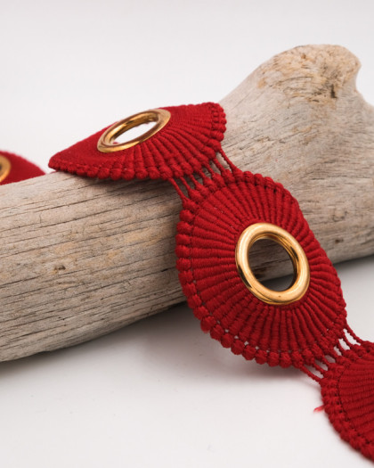 Bande oeillet noir au metre 