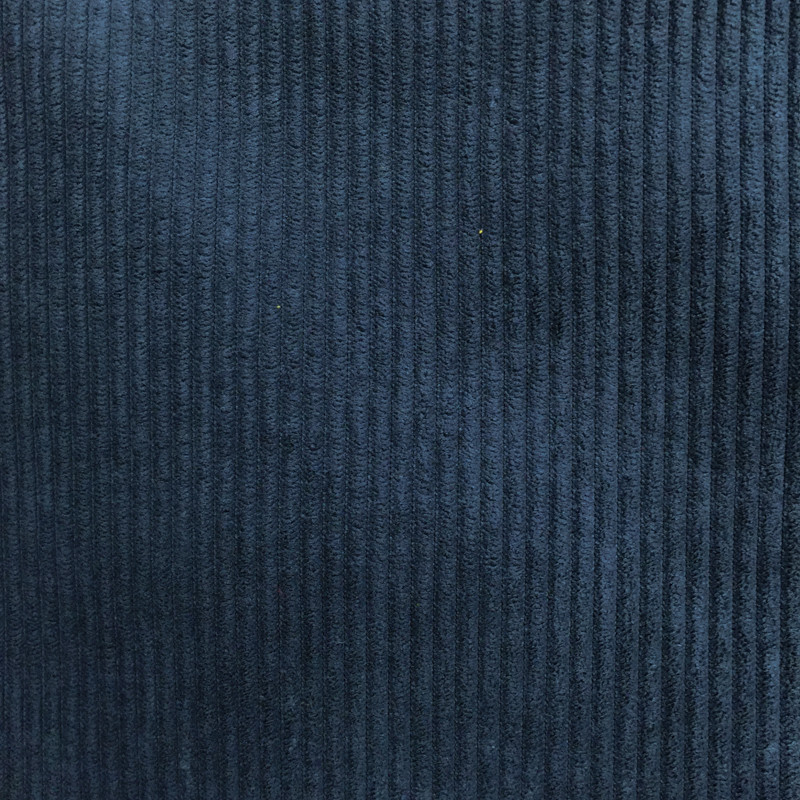  Tissu ameublement Velours côtelé bleu marine- Mercerine
