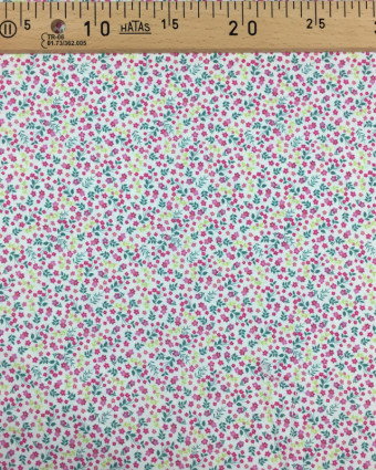 Popeline De Coton fine Mila fleurs x10cm 