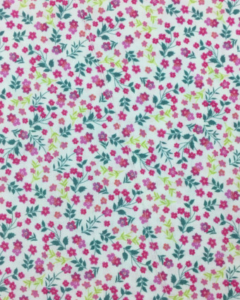 Popeline De Coton fine Mila fleurs x10cm 