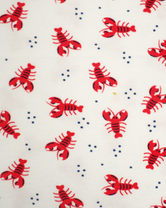  Jersey Coton Oekotex homard  x10cm -  Mercerine