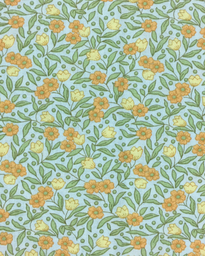 Coton imprimé Joanne ciel -  Mercerine