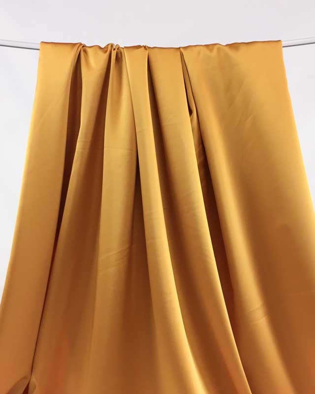 Tissu satin jaune safran ciara - Mercerine