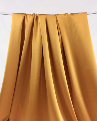 Tissu satin jaune safran ciara - Mercerine