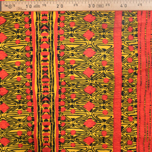 Tissu wax africain rouge orange - Wax - 1741516.FE.X