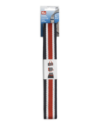 Sangle - Sac - Rayures bleu- blanc - Rouge - Prym - Mercerine