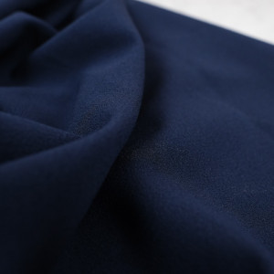 Tissu crepe bleu marine léger Dolce  x10cm -  Mercerine