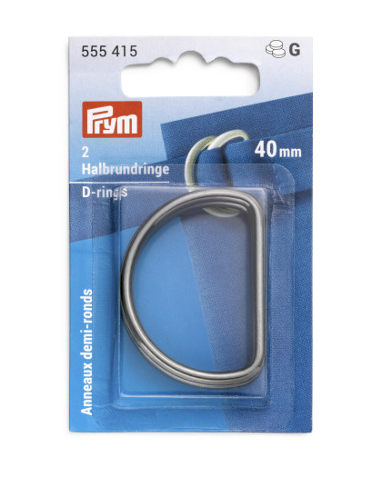 Anneaux Demi-Rond - 40Mm - Canon de fusil - Prym - 2 pièces - Mercerine