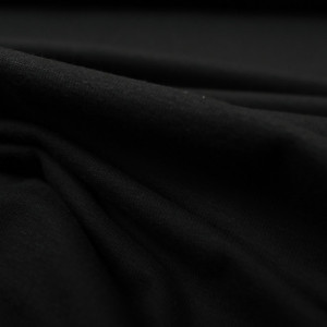 Tissu jersey viscose Noir - Tissu oeko tex  - Mercerine