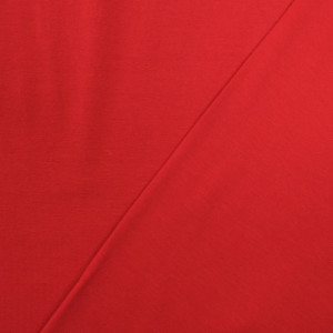 Tissu jersey viscose Rouge piment - Tissu oeko tex  - Mercerine