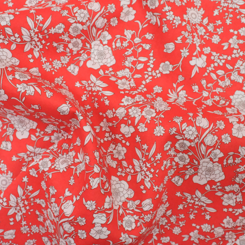 Liberty Fabrics Summer Bloom C Rouge -  Mercerine