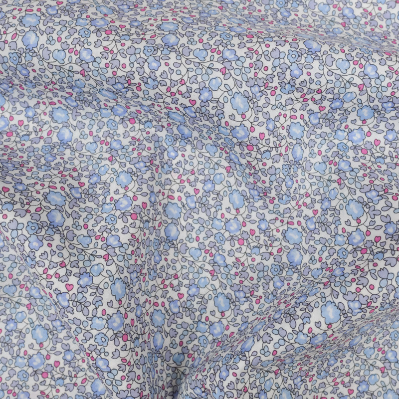 Liberty Fabrics Eloise bleu et rose  D -  Mercerine
