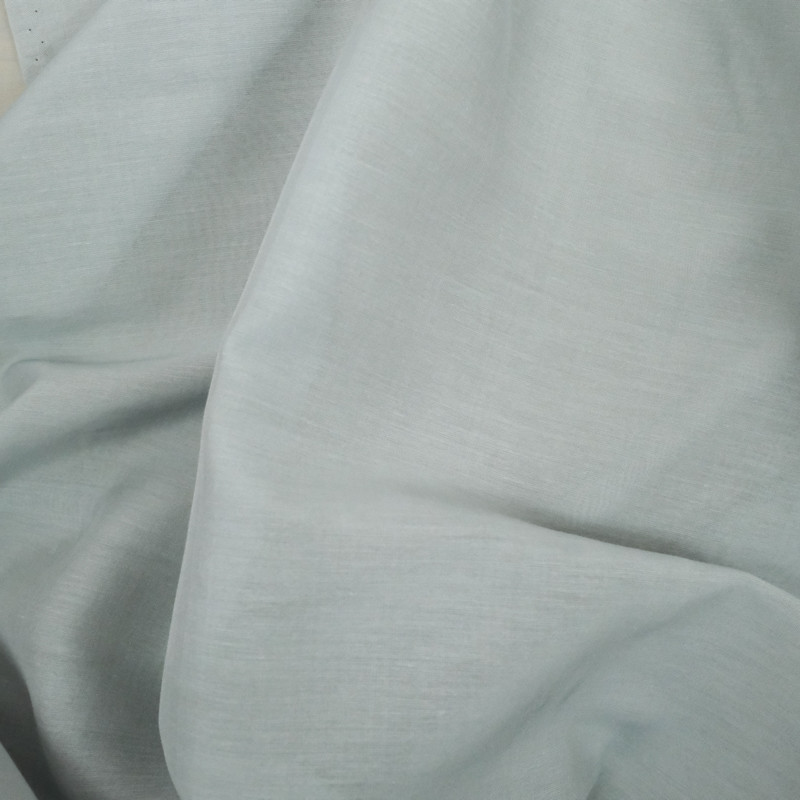  Tissu Soie coton gris doux - 10cm -  Mercerine