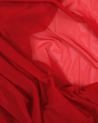 Tissu sport rouge Mesh stretch lingerie filet 