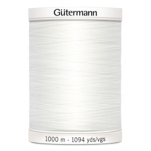 Fil blanc 1000m Gutermann 800