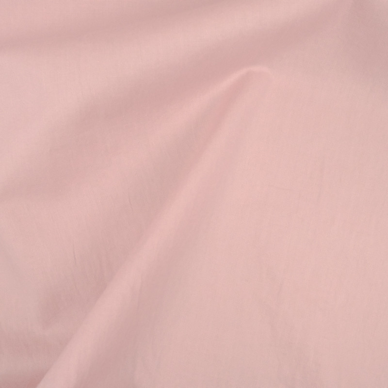 Tissu coton lavé rose