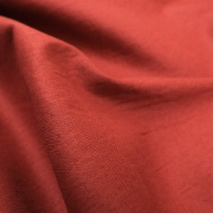 Tissu coton lavé rouge tomette