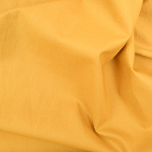 Tissu coton lavé jaune