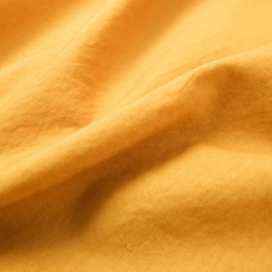 Tissu coton lavé jaune