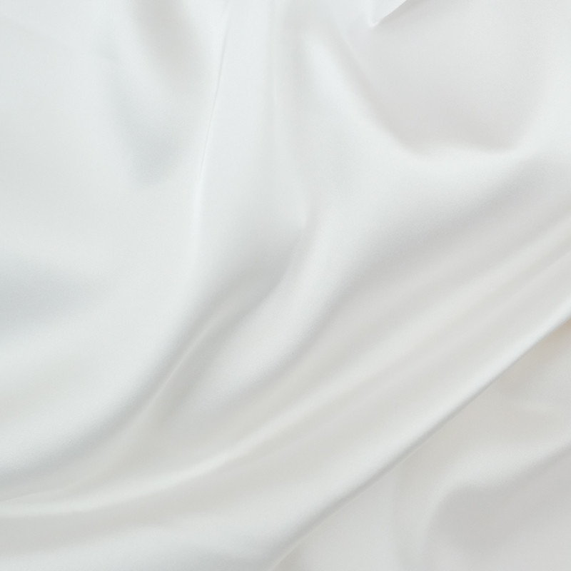 Satin blanc - Tissu robe de mariée - Mercerine