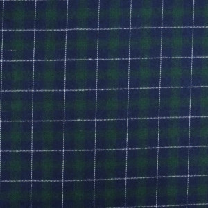 Tissuà carreaux vert bleu Mercerine