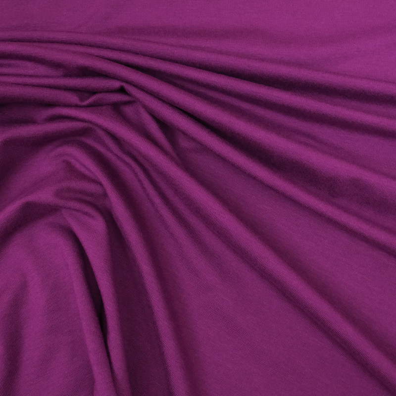 Jersey Viscose rose violet   oeko tex Julia - par 10cm -  Mercerine