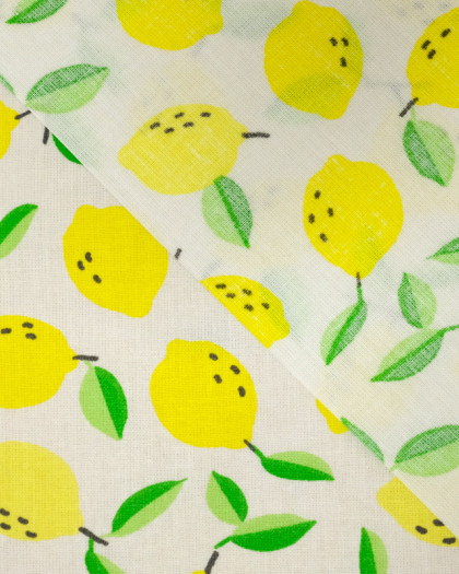 Coton Enduit mini citrons  - Mercerine