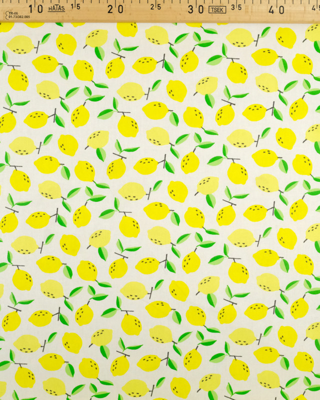 Coton Enduit mini citrons  - Mercerine