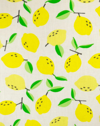 Coton Enduit mini citrons  - Mercerine