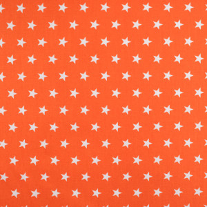 Tissu etoile orange x10cm