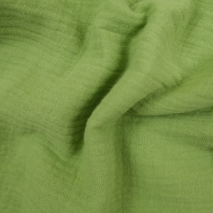 Double Gaze de coton vert - 10cm