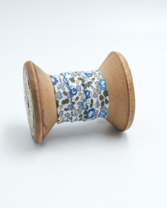 Biais Liberty Fabrics bleu Eloise  - Mercerine