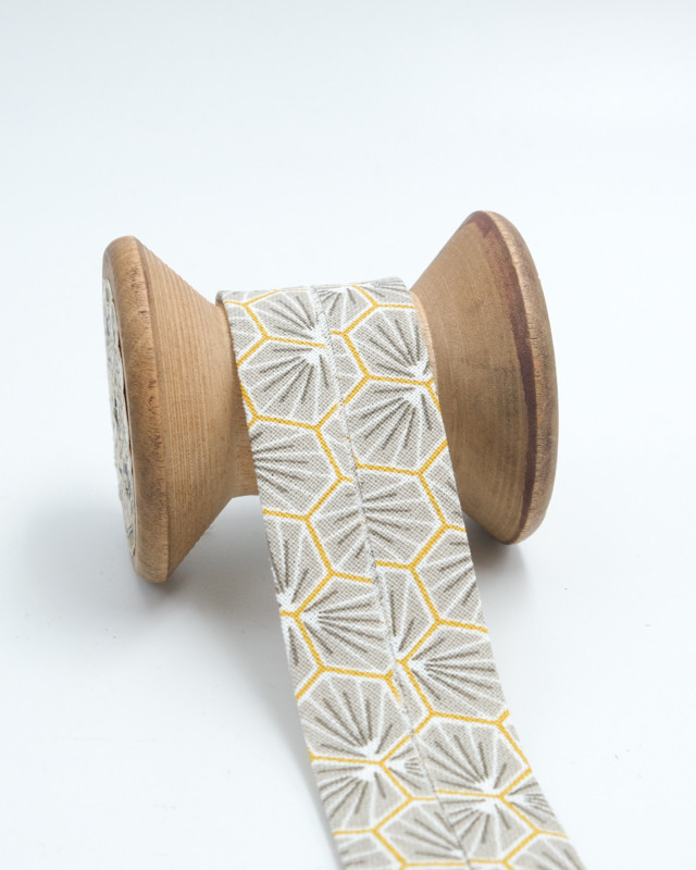 Biais couture : tissu riad taupe | Mercerine