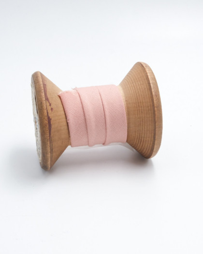 Biais coton Bio Rose dragée x1m -  Mercerine