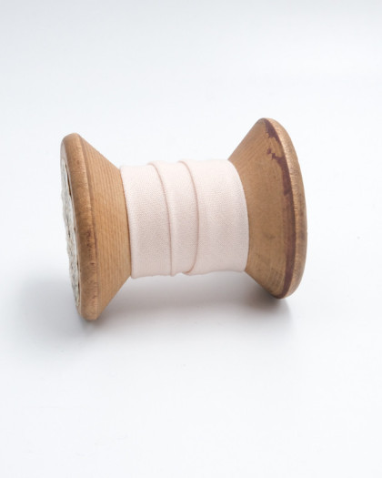 Biais Coton Bio Rose Pâle 20mm - Mercerine