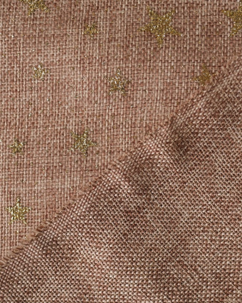 Tissu étoile - Toile de jute - Tissu au metre - Mercerine