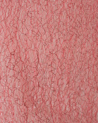 Tissu nappe noel resille argent rouge  - -  Mercerine