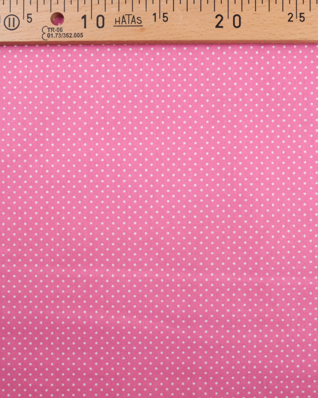 Coton imprimé pois Piselli rose x10cm